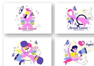 10 Breast Cancer Awareness Illustration