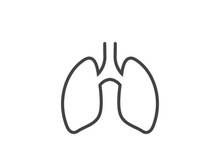 Lung icon logo for medical design