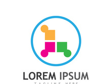 People social community logo design with creative idea