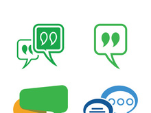 message bubble logo and symbol speech icon illustration