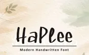 HaPlee — Modern Handwritten Font (OTF & TTF)