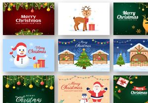 26 Merry Christmas and Happy New Year Illustration