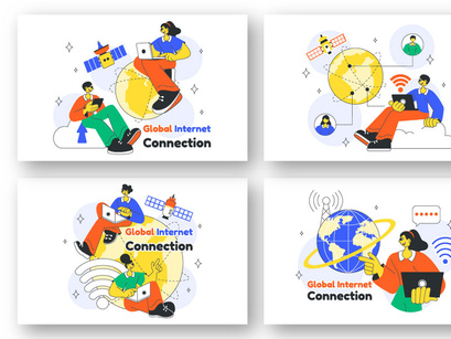 10 Global Internet Connection Illustration
