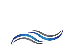 Water wave vector illustration logo template design