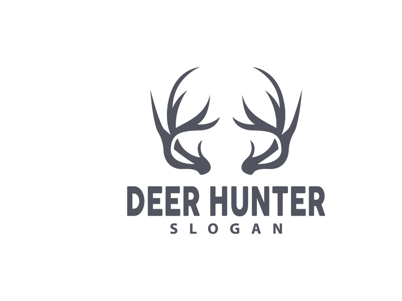 Deer Logo Deer Hunter Vector Forest Animal Design