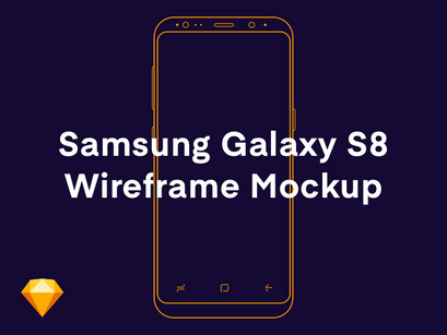 Samsung Galaxy S8 Wireframe Sketch Mockup