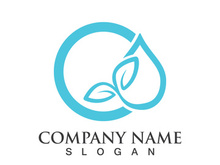 Blue water drop vector logo icon illustration images