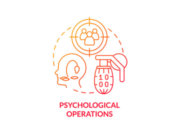 Psychological operations red gradient concept icon preview picture