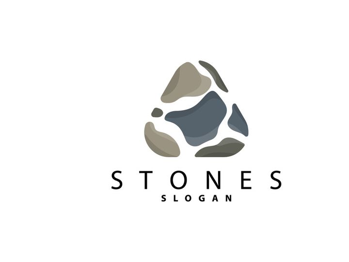 Stone Logo, Premium Elegant Design, Stone Balance Vector