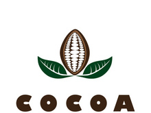 cocoa logo,cocoa bean,cocoa tree,cocoa branches and leaves,chocolate mix on white background,vintage,modern,simple,minimalist icon illustration template design vector