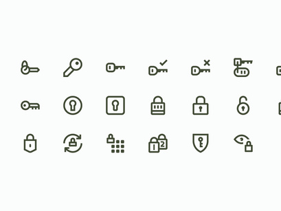 Keys and Locks icons