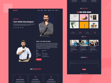 Masud Personal Portfolio Landing Page Template preview picture
