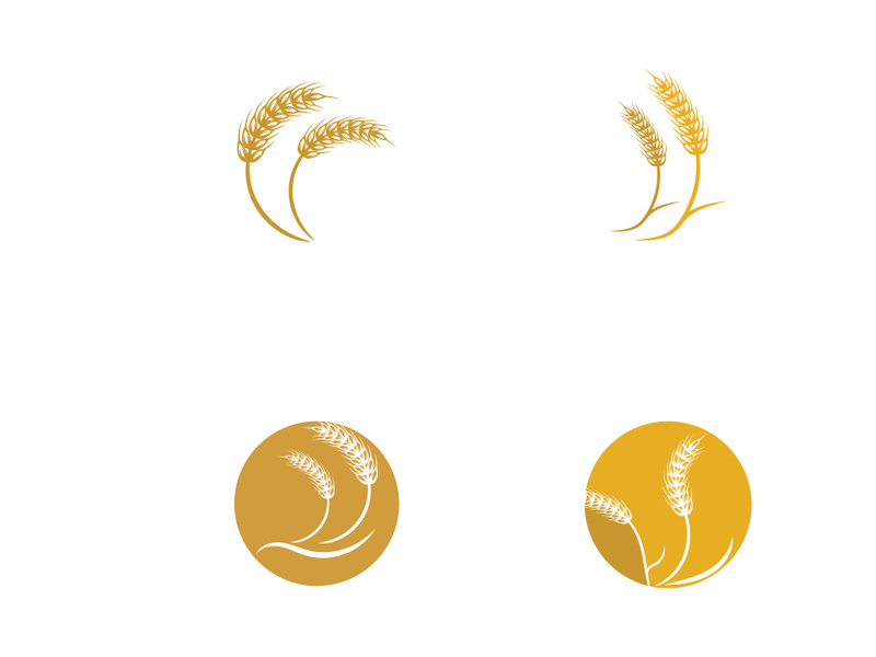Wheat or cereal logo, wheat field and wheat farm logo.With easy and simple editing.