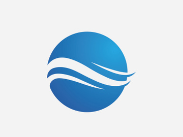 Water Wave symbol and icon Logo vector preview picture