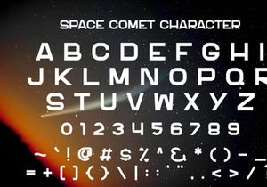 Space Comet - Modern Font