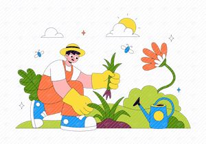 10 Gardening Vector Illustration