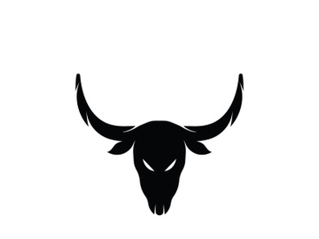 Retro vintage bull head horns logo. preview picture