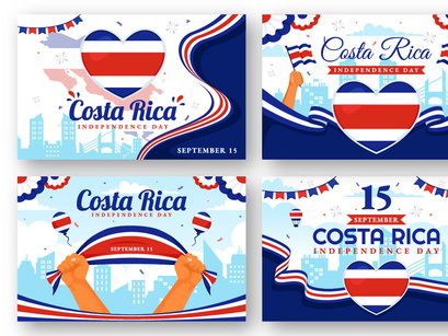 12 Independence Day of Costa Rica Illustration