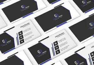 Free Business Card Template 3 Colors