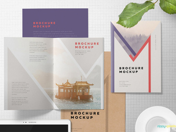 Free A5 Brochure Mockup PSD preview picture