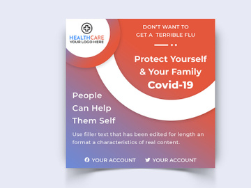 Corona Virus Awareness Social Media Post Template preview picture