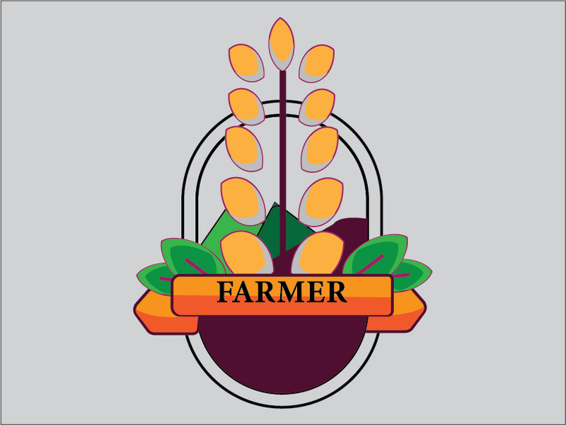 Beautiful Farm badge logo in Adobe illustrator