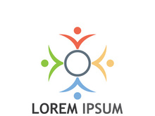 people community logo design with creative idea.