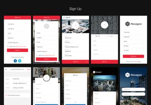 Hexagon Mobile UI Kit