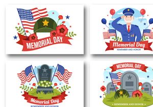17 Memorial Day Vector Illustration