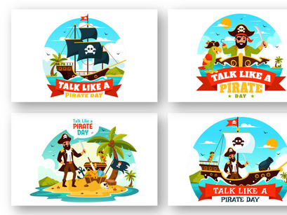 12 International Talk Like A Pirate Day Illustration