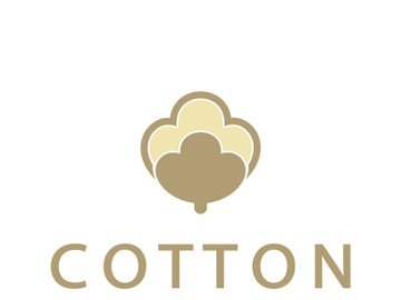 Soft natural organic cotton flower plant logo for cotton plantations, industries,business,textile,clothing and beauty,vector preview picture