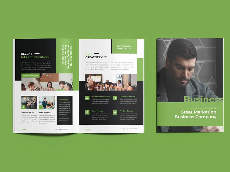 Marketing Agency Bifold Brochure.