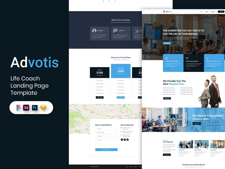 Life Coach Landing Page Template