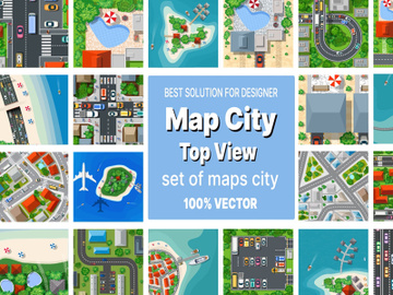 A set of maps top view preview picture