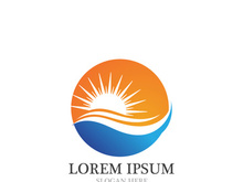 Sun  Logo and icon  Template design