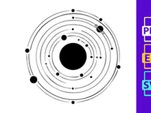 Solar System Orbit Diagram - Cosmic Galaxy Art