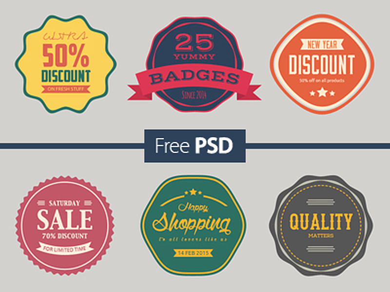 Free Psd Sale Badges Collection