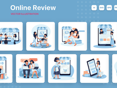 Online Review Illustrations