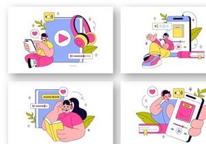 10 Audio Book Illustration