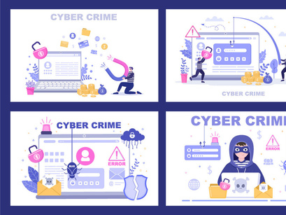 15 Cyber Crime Illustration