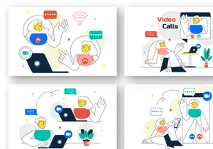 10 Conference Video Call Illustration