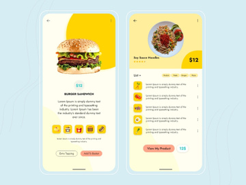 Online Food Mobile app design preview picture