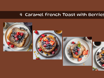 Caramel french toast with berries preview picture