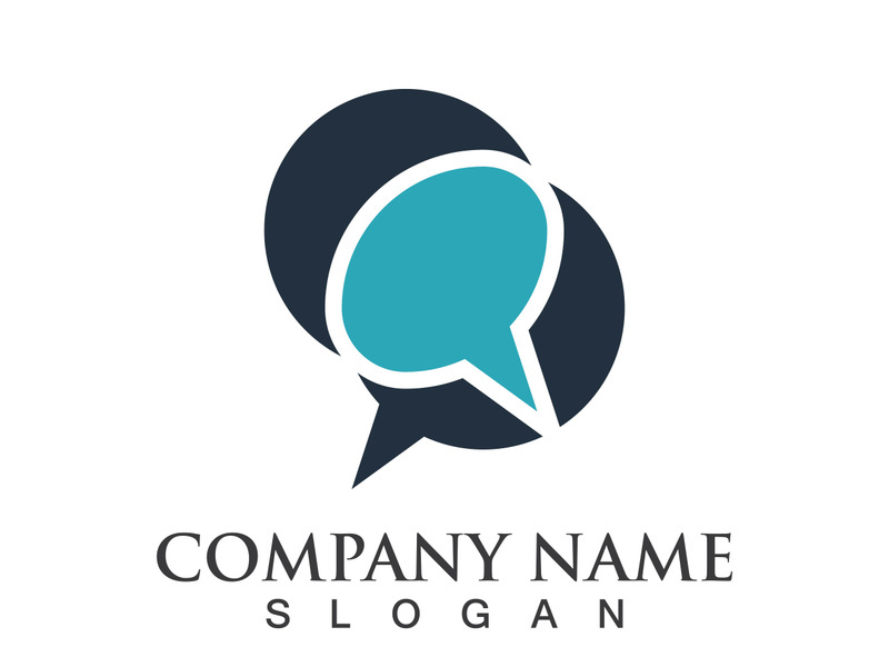message bubble logo and symbol speech icon illustration