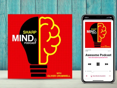 Creative Podcast Cover Art with free Mockup
