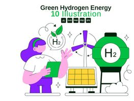 10 Green Hydrogen Energy Illustration preview picture