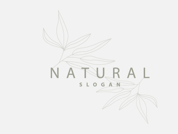 Leaf Line Logo, Beautiful Hand Drawn Design preview picture