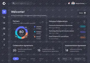 Comains - Collaboration Management Information System Landing Page