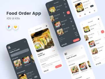 Food order iOS UI Kits preview picture