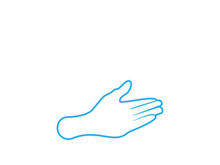 hand care logo and symbol vector